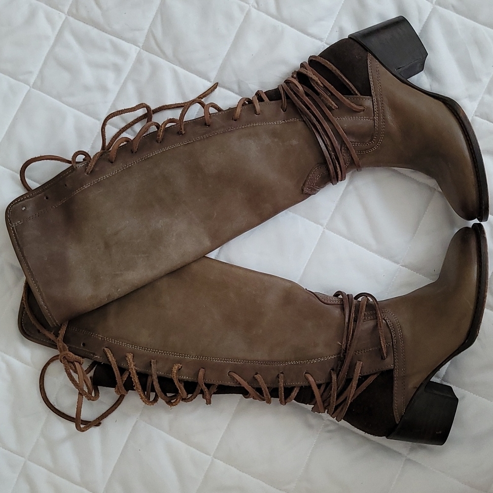 Freebird by Steven Coal Boots Size 7 Back Ties